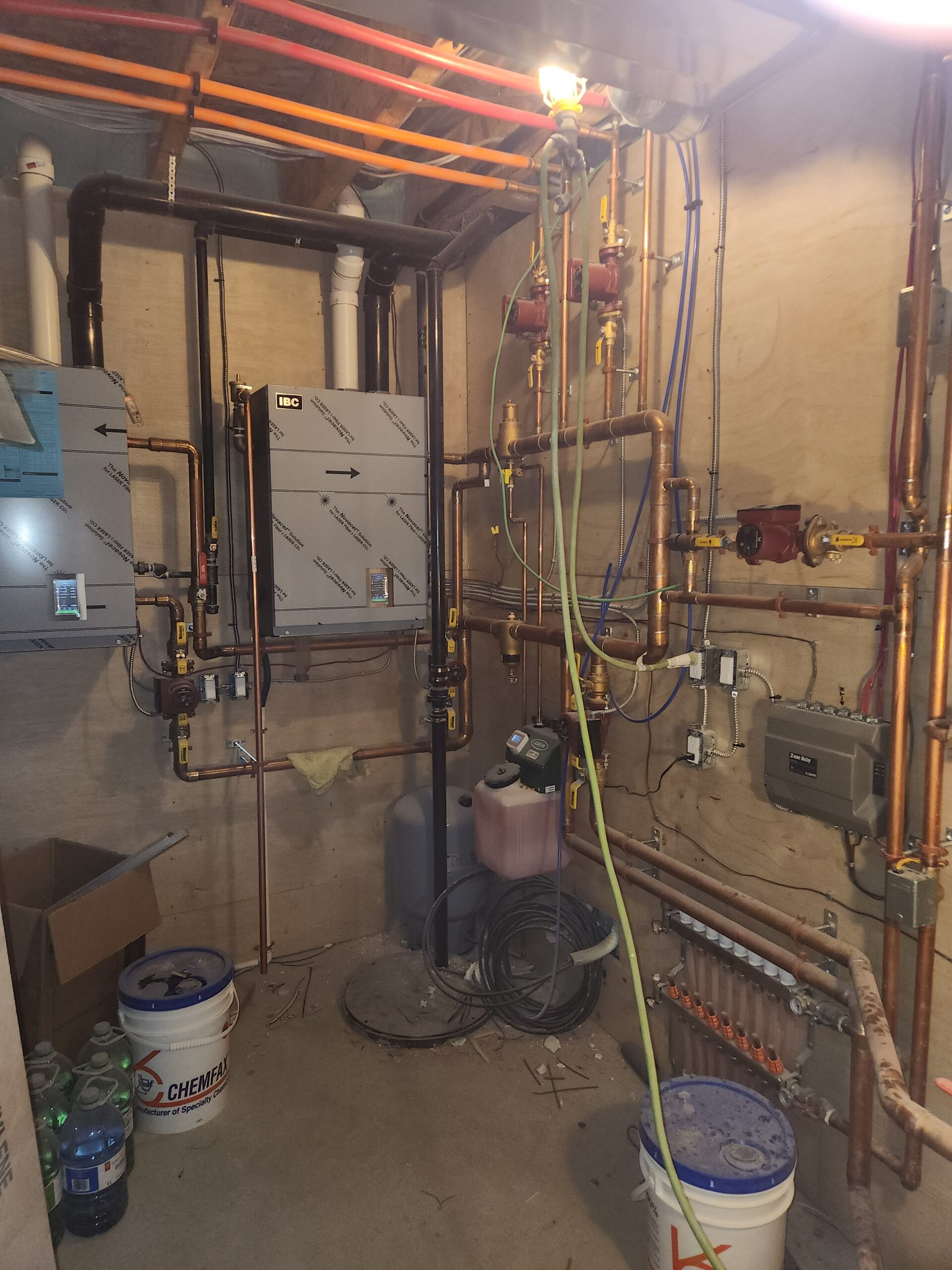Mechanical room upgrade by ER Plumbing & Heating